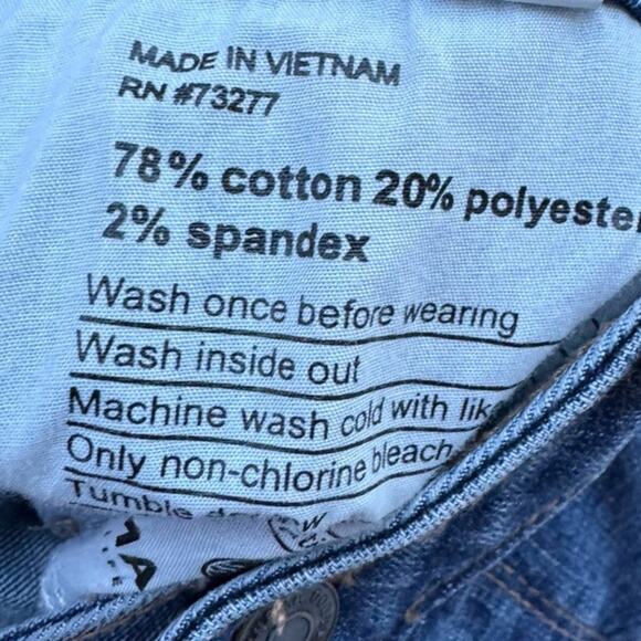 NWT New Sonoma Womens Size 12R High Rise Wide Leg Crop Denim Blue Jeans - Picture 5 of 5